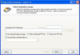 Outlook Express στο Outlook E-mail Converter